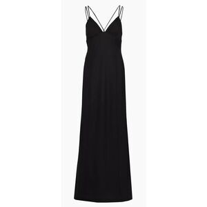 TWP Women's Black Ava Open Back Wool-Blend Gown Size 12 NWOT